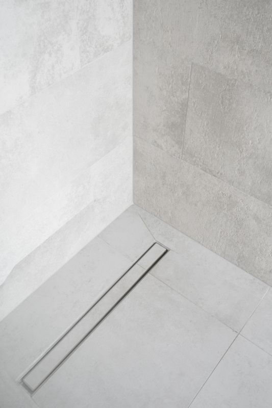 Contemporary Shower with Linear Drain